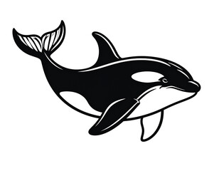 Naklejka premium dolphin isolated on white background