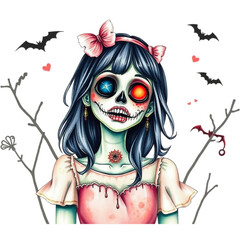 halloween witch with a pumpkin