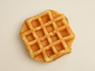 Waffle on white background