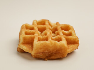 Waffle on white background
