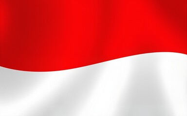 Naklejka premium Indonesian Independence Day Theme Background. Indonesia Independence day with waving flag background design. gradient indonesia independence day horizontal banner template. High quality