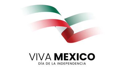 Mexican Independence Day background. Viva Mexico. Annual celebration on September 16th. Freedom day. Vector illustration.