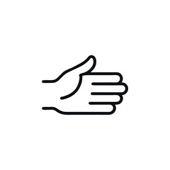Minimalist Illustration of a Hand Giving a Thumbs Up Symbolizing Approval and Positive Feedback in a Simple and Clean Design