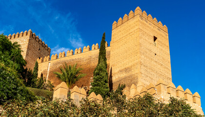 Historic Fortress with Crenelated Walls and Towers in Almeria