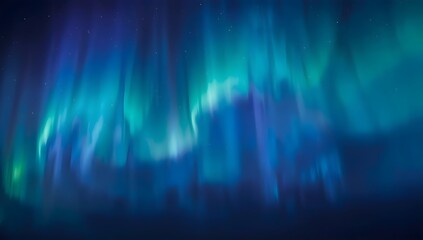 Abstract Northern Lights Background in Blue and Green Tones