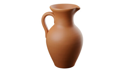 Elegant terracotta jug with pouring spout and handle, perfect for rustic decor or kitchen styling, showcasing timeless craftsmanship and natural beauty.