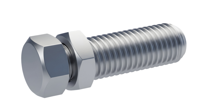 Precise metal bolt and nut assembly offering robust connection and industrial strength for secure fastening solutions