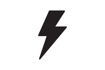 Simple black lightning bolt icon