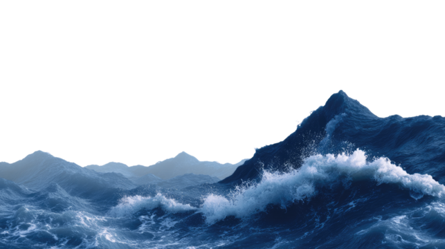 Ocean Waves and Majestic Mountains: Capture the raw power of nature as towering waves crash against rugged mountains, revealing a dramatic clash of elements, inspiring a sense of awe.