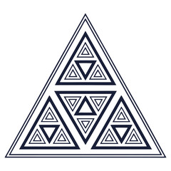 Triangle Cluster Design with Geometric Fill and Contrast