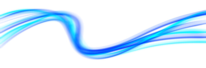 Artistic Blue Paint Stroke Curve isolated on transparent background