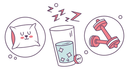 Healthy lifestyle habits for sleep fitness and hydration promotion tips and wellness guide for better health