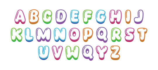 Colorful Cartoon Alphabet
