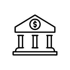 Bank Building Financial Institution Icon Design