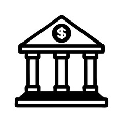 Bank Building Financial Institution Icon Design