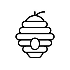 Bee Hive Honeycomb Nest Icon Design