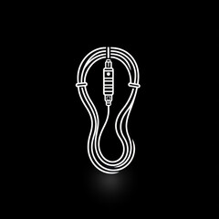 Obraz premium White light bulb on black background.