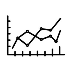 Chart Area Filled Graph Icon Design