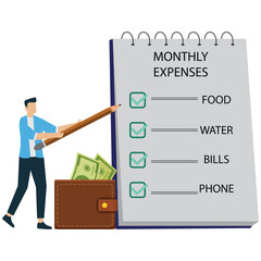 Monthly expenses Illustration