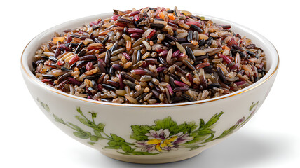 Mixed Red and Wild Rice in Bowl