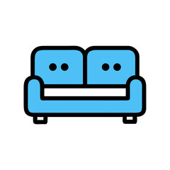 Couch Living Room Furniture Icon Design
