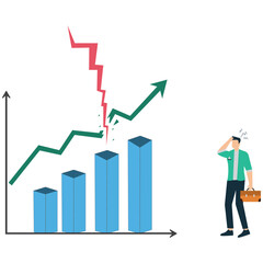 Stock market crash Illustration