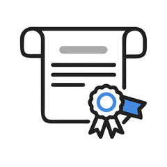 Fototapeta premium Diploma Certificate Scroll Icon Design