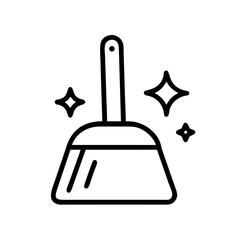 Dustpan Cleaning Tool Icon Design