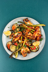 Hot and spicey chicken wings.