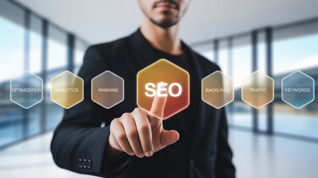 Modern SEO Digital Marketing Strategy Optimizing Analytics Ranking Backlinks Traffic Keywords for Business Growth and