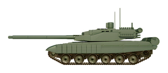 KT-21 MBT (Concept of a new MBT, with a 120mm gun and a turret with an automatic loader) © Tikros