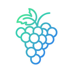 Grapes Fruit Bunch Icon Design