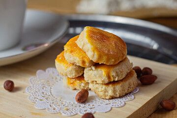 Kue Kacang or Peanut Butter cookies, Homemade cookies for eid mubarak. 
