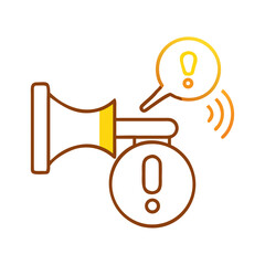 Horn Sound Alert Device Icon Design