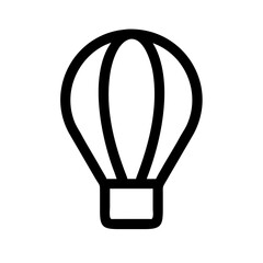 Hot Air Balloon Floating Travel Icon Design
