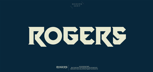 Sport Modern Future Logo Alphabet Font and Number. Typography abstract bold fonts technology, sport, movie brand and logos. vector illustration