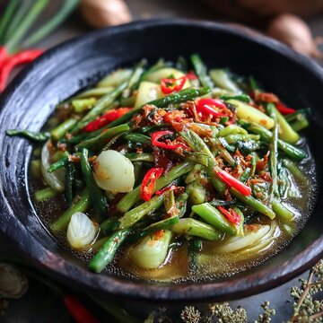 Stir-fried Genjer with Chili: A Culinary Delight