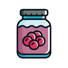 Jam Jar Sweet Preserve Icon Design