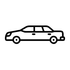 Limousine Luxury Car Icon Design
