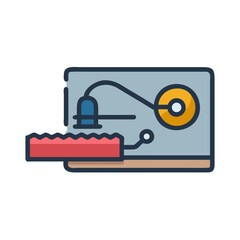 Mouse Trap Snap Device Icon Design
