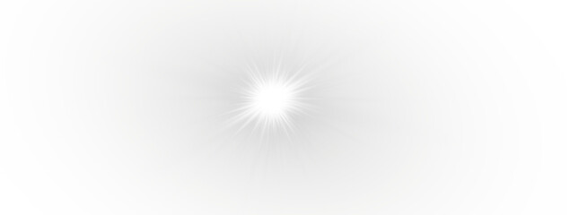 Naklejka premium Transparent starlight with white light, galaxy sparkle and magic effect png. White glowing universe with spark, star celebration and spotlight shine png.