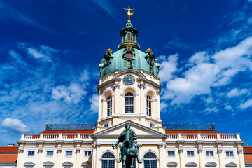 Charlottenburg Palace Dome and Statue in Berlin, Germany