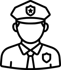 Police Officer in Cap Icon