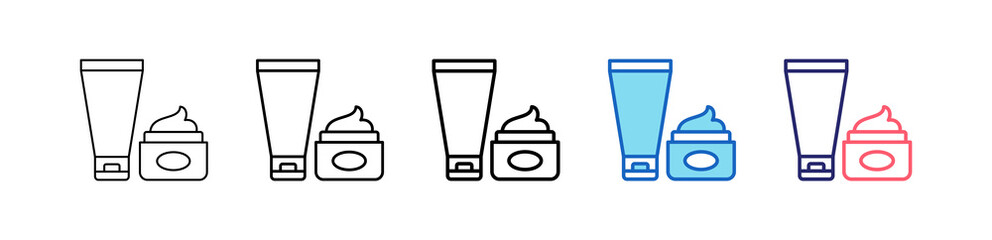 Conditioner Icon In 5 Different Styles Set Collection.   
