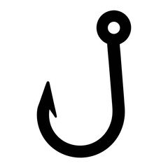 Fishing hook vector image for angling and sport fishing design elements and fishing equipment needs