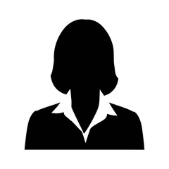 Woman avatar profile silhouette vector illustration for user interface and design resource