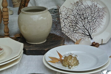 antique tableware in market