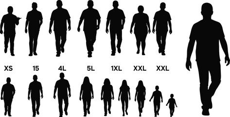 Diverse silhouettes showcase various body types and sizes for fashion