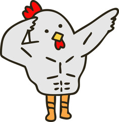 운동하는 닭