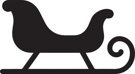 Silhouette vector of a classic Christmas sled. Ideal for holiday designs, winter scenes, and festive decorations.
